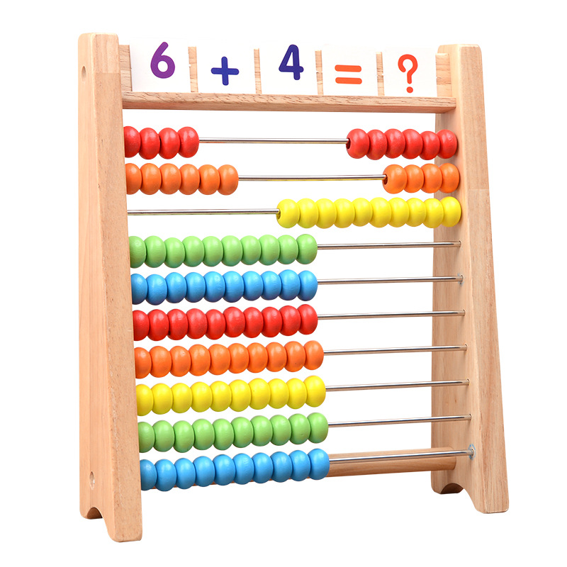 Children's Calculating Rack Elementary School Grade One Bead Math Teaching Aware Kindergarten Montessori Calculator Artifact Addition and Subtraction Abacus