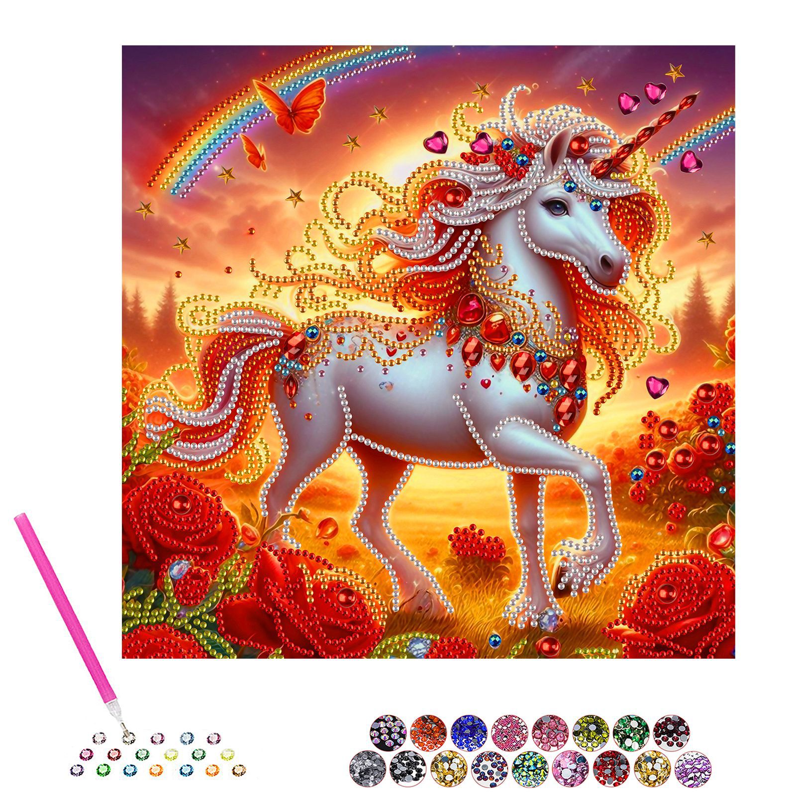 Customized Cross-Border Diamond Painting Handmade DIY Dot Diamond 5D Special-Shaped Diamond Diamond Sticker Mosaic Gem Embroidery Cross Stitch