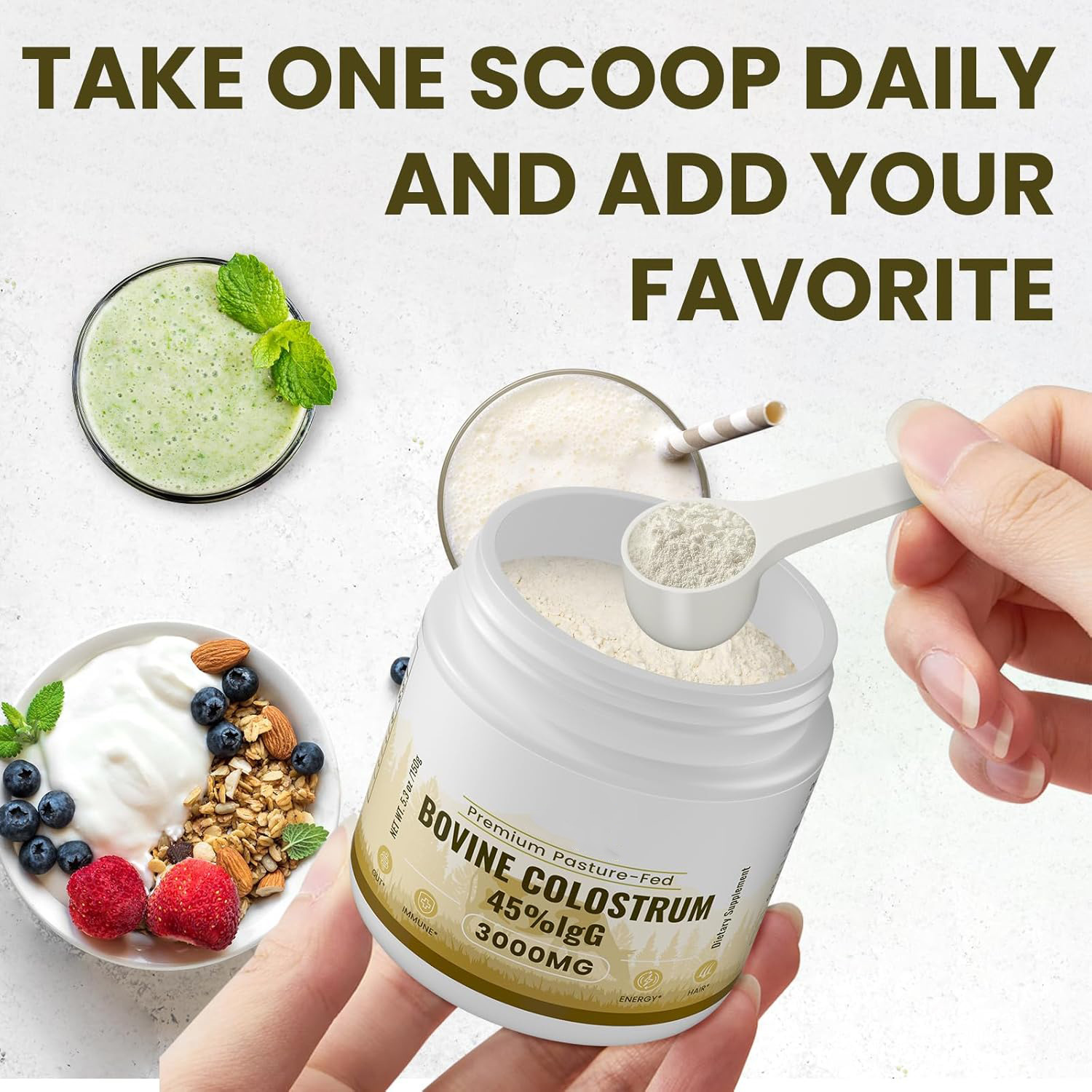 New Hot Bovine Colostral Powder 150G BOVINE COLOSTRUM Powder Source Factory Customizable