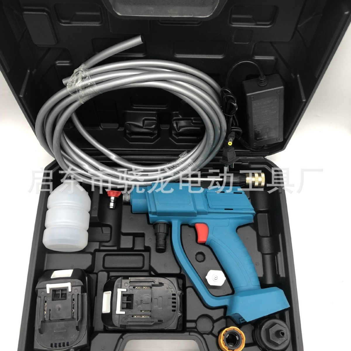 Wireless Car washer high-pressure water gun household water pump portable rechargeable lithium battery cleaning agent car washer car brush