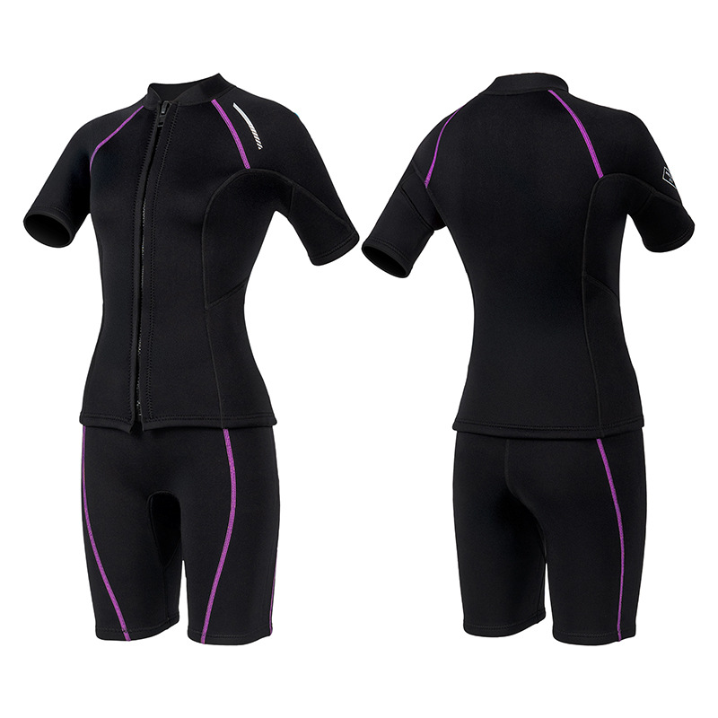 1.5mm Men's and Women's Short-Sleeved Wetsuit Split Top Diving Suit Snorkeling Surfing Shorts Cold-Proof Diving Pants