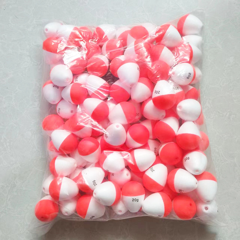 Cross-Border red and white floating EVA foam hard foaming through the belly long-cast fish floating export floating buoyant fish floating