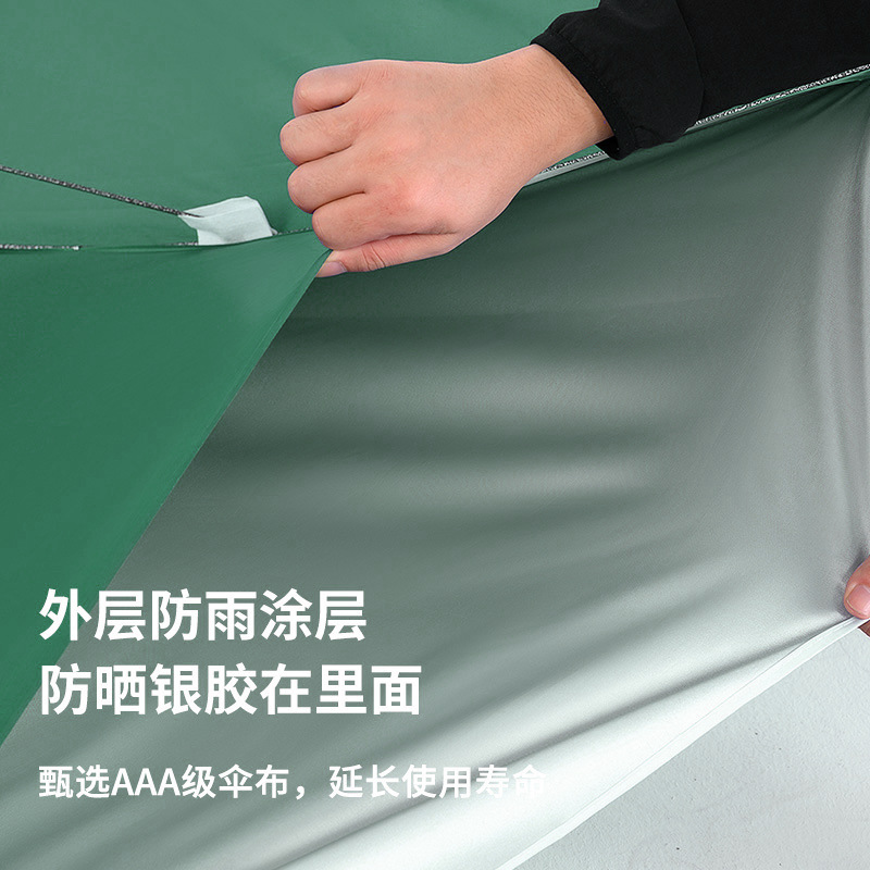 Outdoor parasol stall sentry box commercial large umbrella bazaar UV-proof sunscreen silver glue waterproof stall umbrella manufacturers
