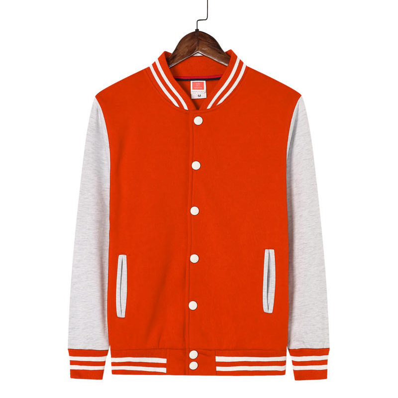 Jacket baseball uniform custom printed logo polyester cotton sweater custom embroidered overalls hooded class uniform jacket long sleeve