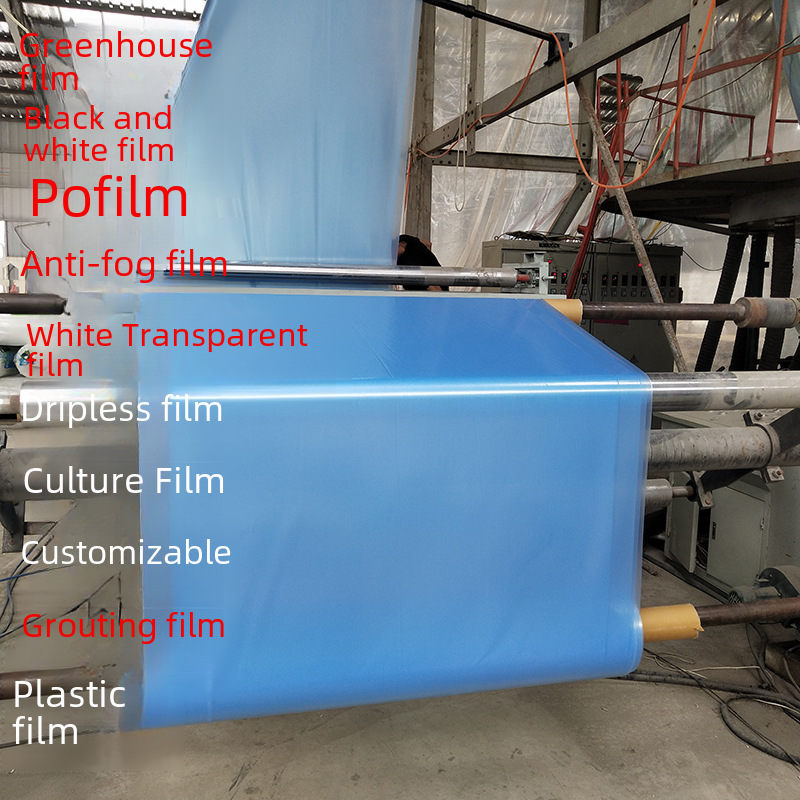 Wholesale PE film White transparent plastic cloth Po film Black and white film agricultural dripping greenhouse film agricultural film plastic film