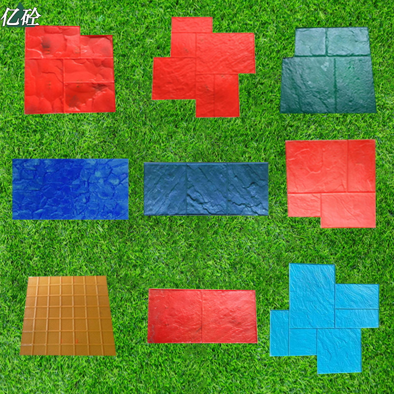 Color concrete die floor mold cement printing template antique brick marble stone embossed floor mold