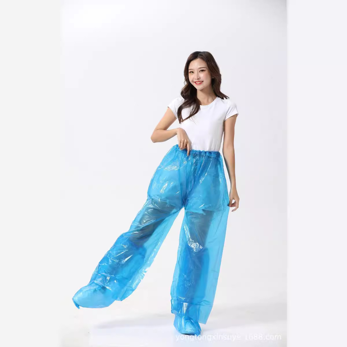 Disposable raincoat wholesale adult thickened raincoat pullover split raincoat suit foot-wrapped raincoat drifting raincoat