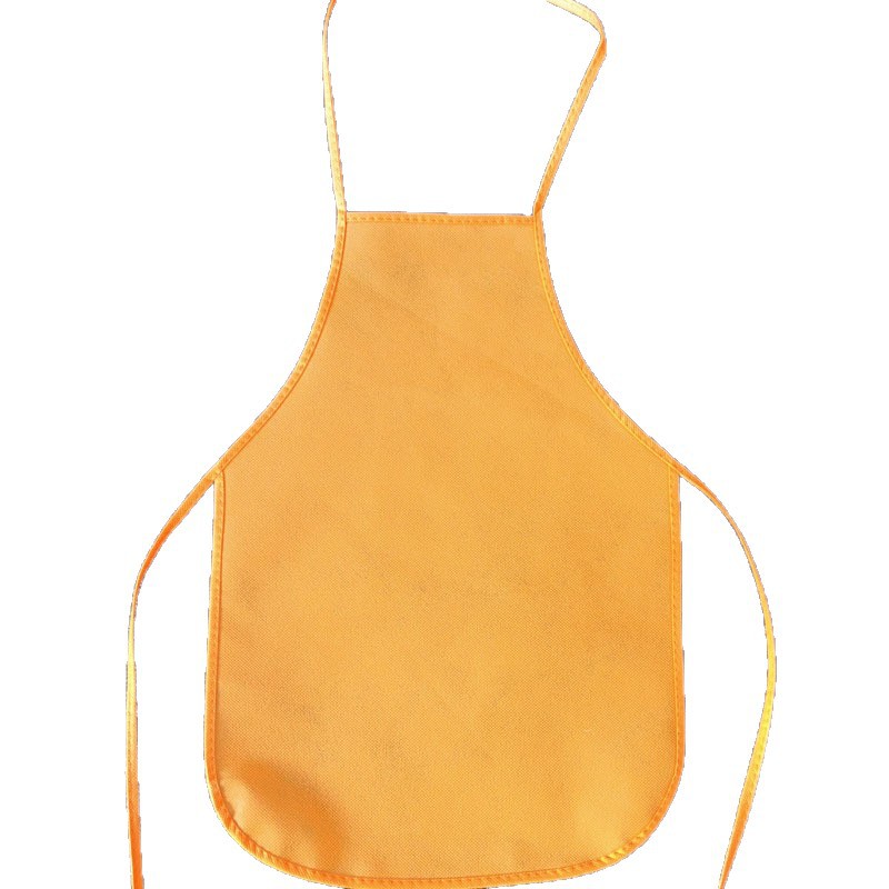 Apron Non-Woven Apron Disposable Children's Apron Custom Logo Ready-Made Wholesale Sewing Thread Apron Ready-Made