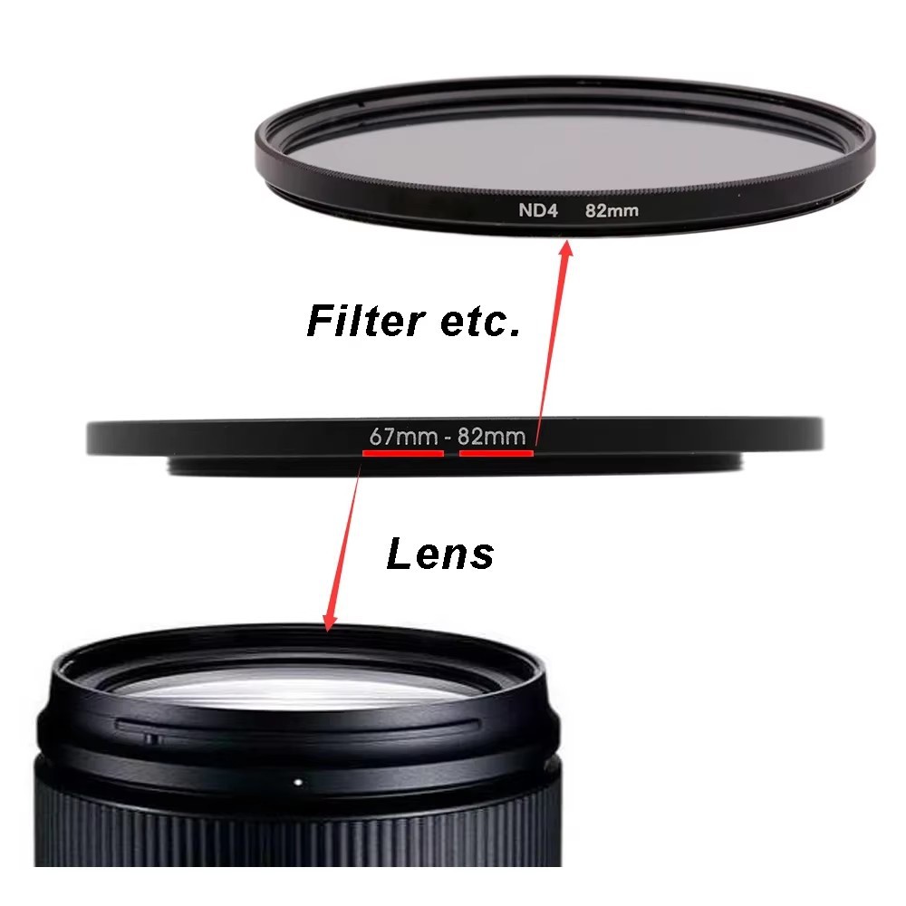Camera Lens Filter Adapter Ring Inverted Adapter Ring Uv Polarizing Starlight Close-Up Light Filter Conversion Interface