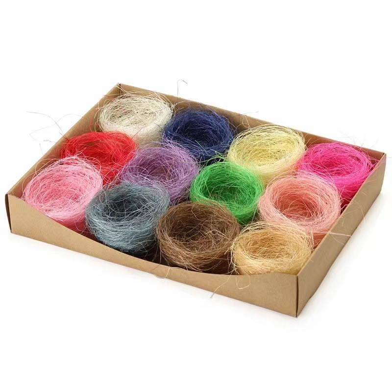 Hemp Silk and Gold Silk Bird's Nest Bird's Nest Simulation Bird's Nest Creative Cold Food Plate Decoration Natural Material Gift Decoration Bird's Nest