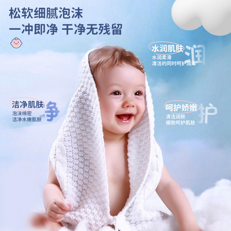 Baby Specializes in Shampoo for Kidsren Aged 3-12 Years Old, Gentle and Non-Irritating, Two-In-One Shower Gel for Older Kidsren and Men