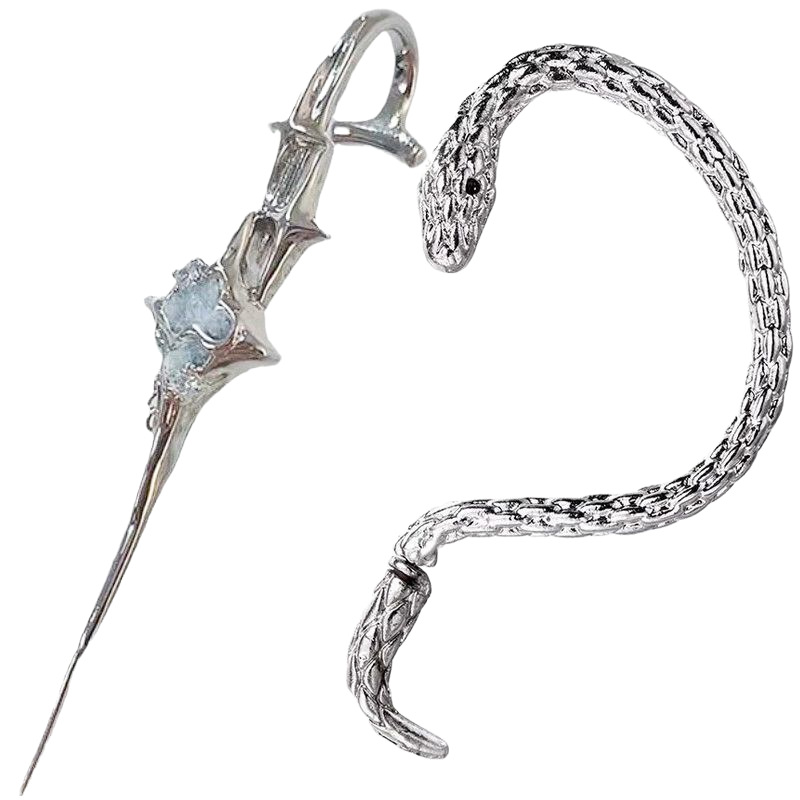 Star Guardian Series Original Piercing Ear Needle Plush Four-Pointed Star Design Niche Design Personalized High-End Ear Hooks