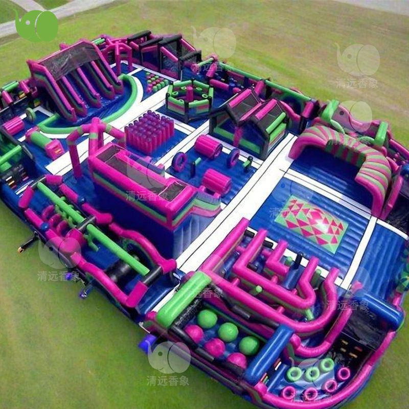 Export Inflatable Castle Entertainment City Rush Castle Outdoor Large Rush Commercial Bounce House Playground Trampoline