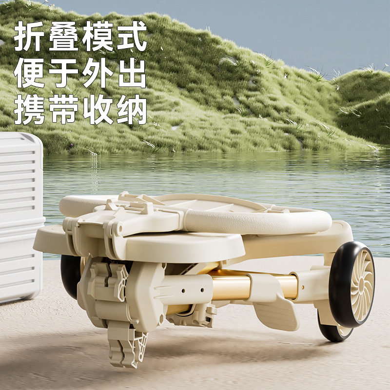 Children's Baby Walking Lightweight Foldable One-Button Collection Baby Installation-Free Baby Walking Baby Simple Small Baby Trolley