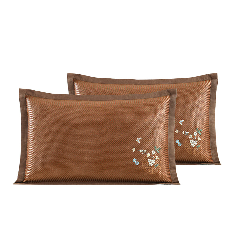 Summer Cool Pillowcase Ice Rattan Double-sided Pillow Leather Adult Single Summer Mat Pillowcase Washable Breathable Cool Pillow Cover