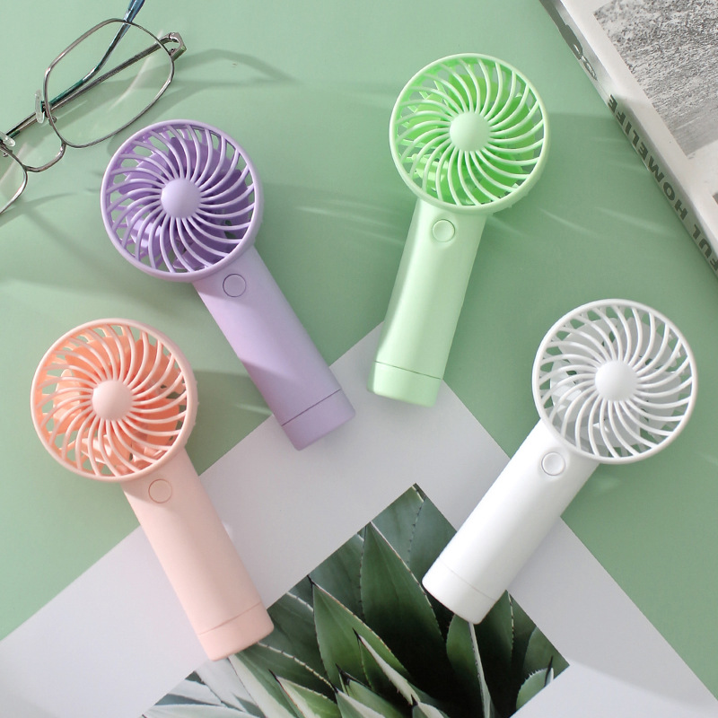 2025 New Handheld Fan Three-Speed USB Charging Portable Small Electric Fan Gift Cross-Border Export Printed Logo