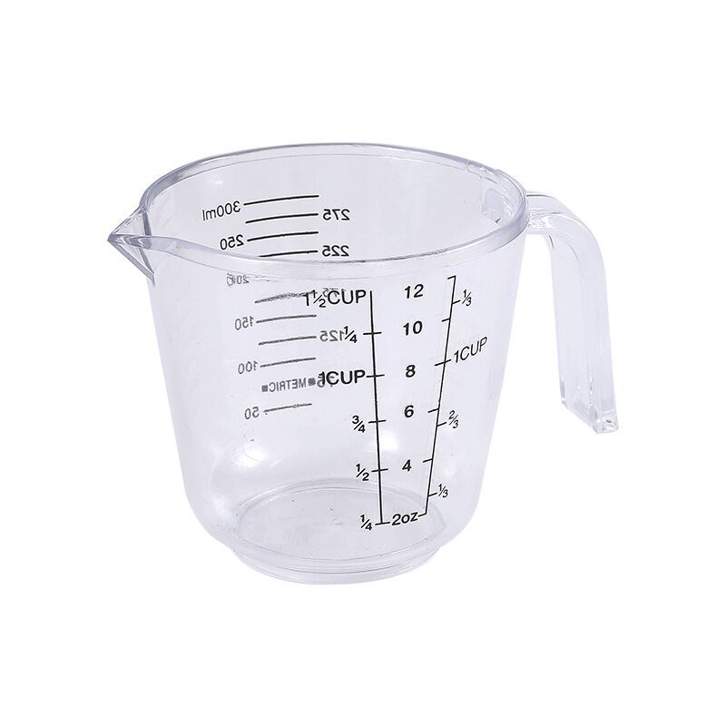 Transparent measuring cup 150/300/600/1000ml double-sided scale measuring cup PS plastic measuring cup measuring cup