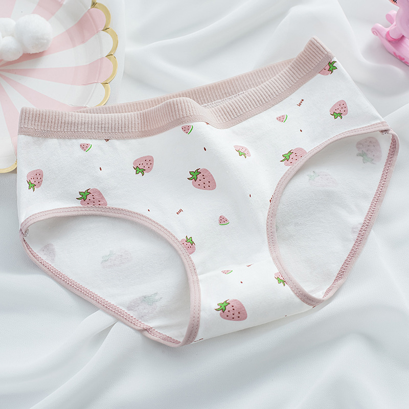Children's Korean version of cute underwear women's cotton triangle little girls big children's baby underwear without butt wholesale