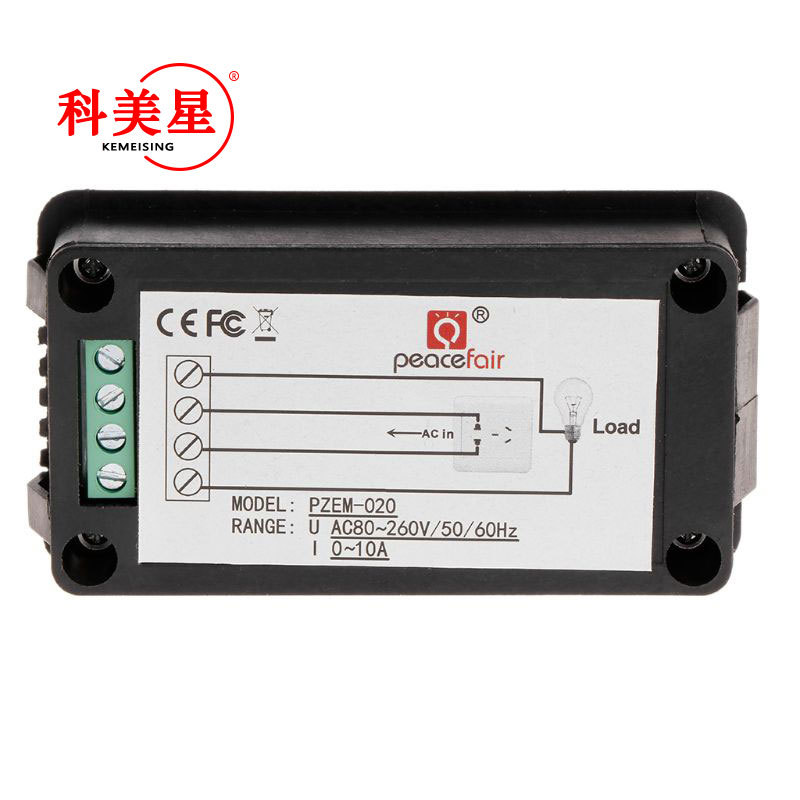 Ac Digital Display Multi-Function Power Monitor 80~260V Power Energy Monitor Frequency Meter Factor Meter