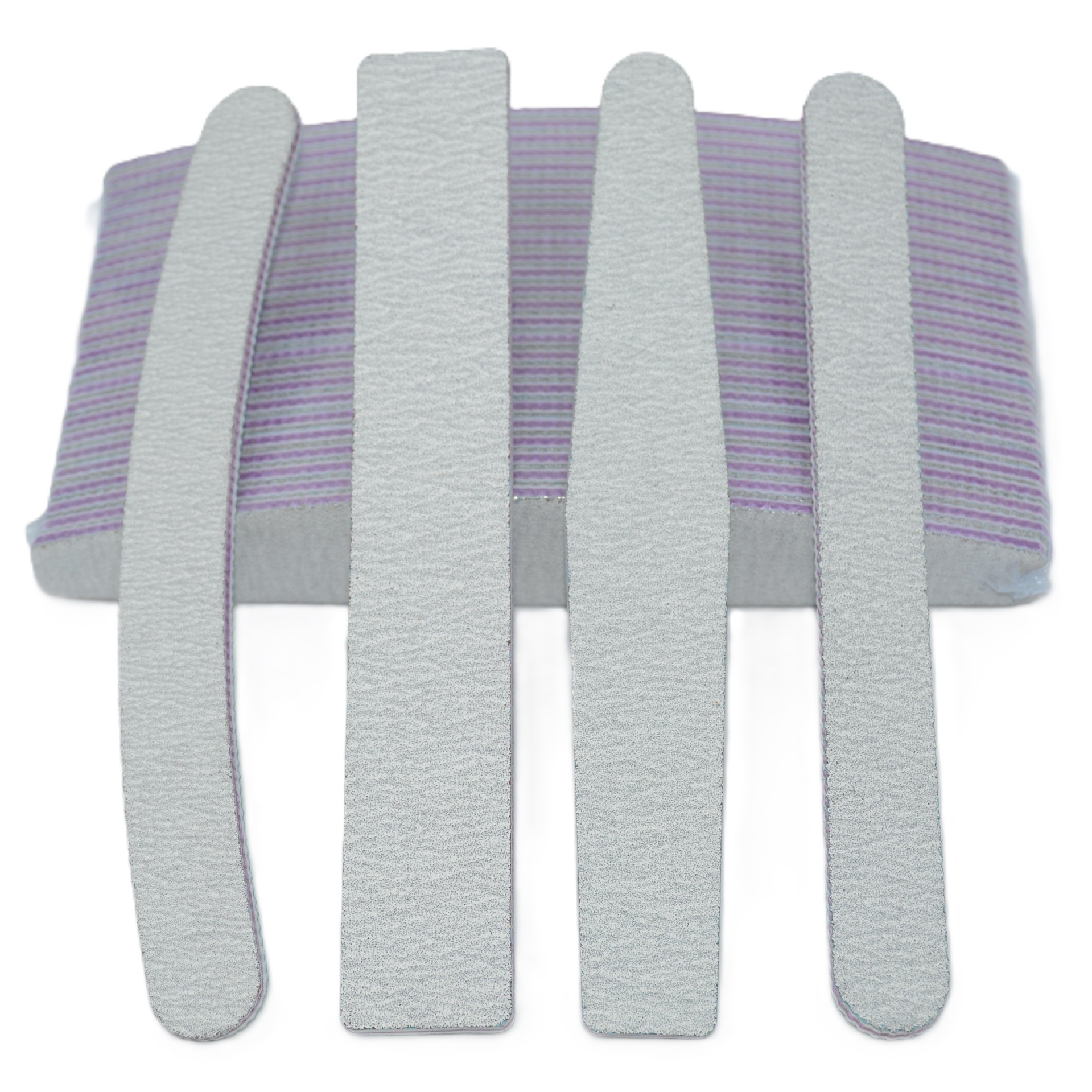 Factory Direct Supply Gray Sand Toothed Half-Moon 100/180 Nail File Double-Sided Wear-Resistant Shaping File Sanding Strip