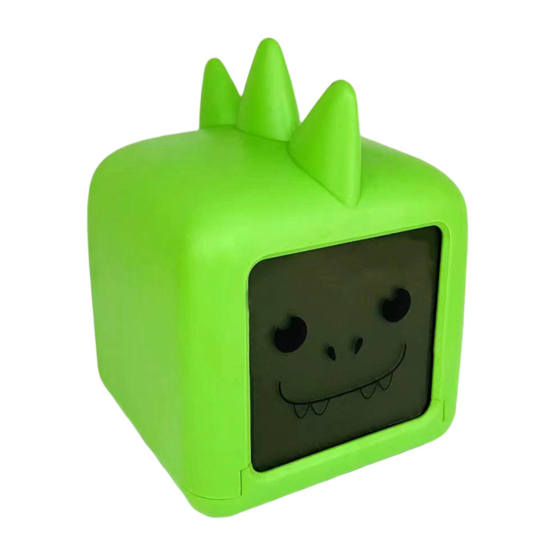 Factory Customized Creative Unicorn Square Clock Colorful Luminous Alarm Clock Student-Specific Cartoon Dinosaur Electronic Alarm Clock