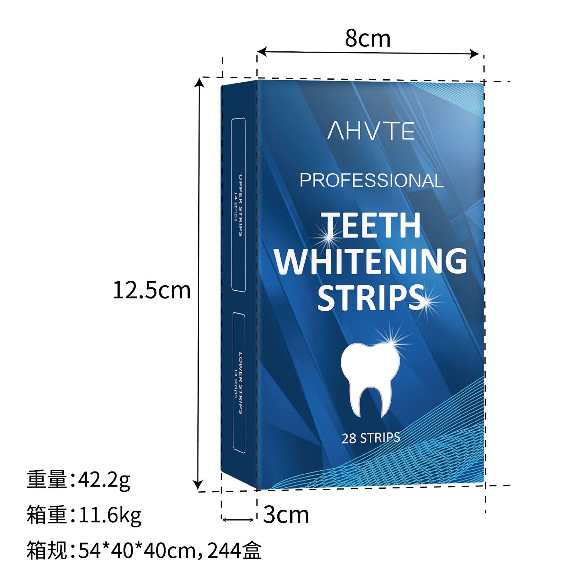 5D7D14 Cross-Border Version Teeth Whitening Strips Oem Custom Whitening Strips Dry Adhesive Technology Brightening