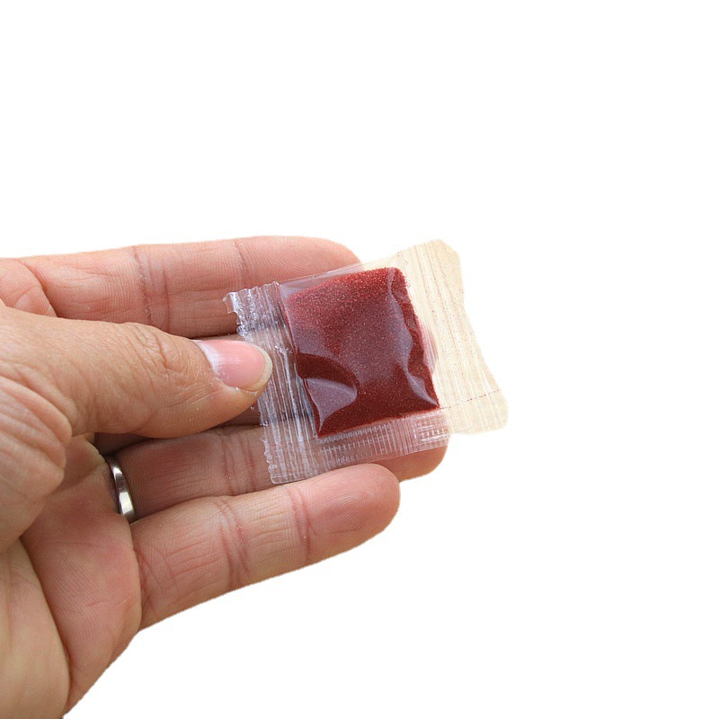 Wholesale imitation red cinnabar powder package fine powder cinnabar stone powder can be packed hollow copper gourd accessories purple gold sand bag in stock