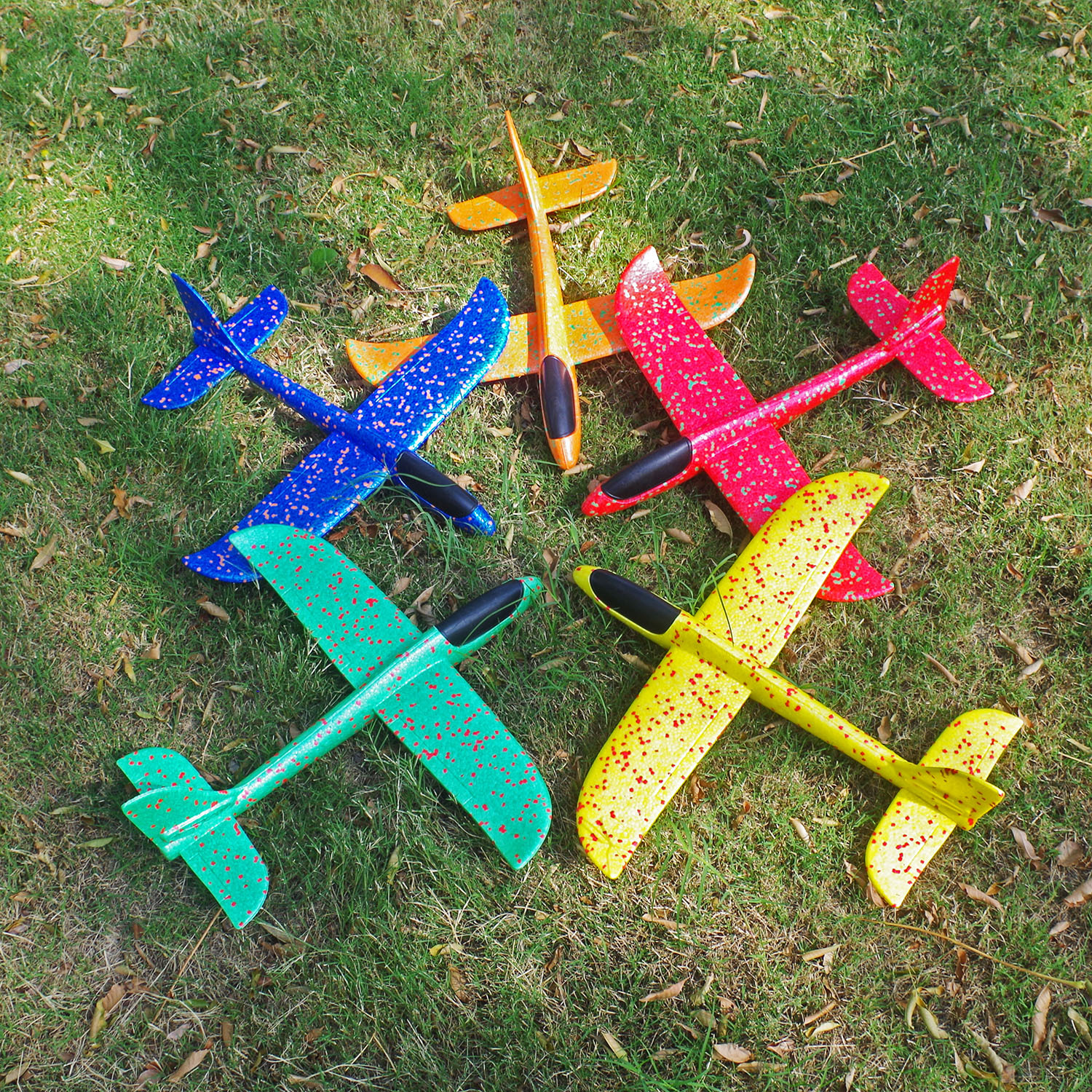 Foam Airplane Luminous Toy Hand-Thrown Airplane 48Cm38Cm Aircraft Model Kidsren's Glider Outdoor Family New Model