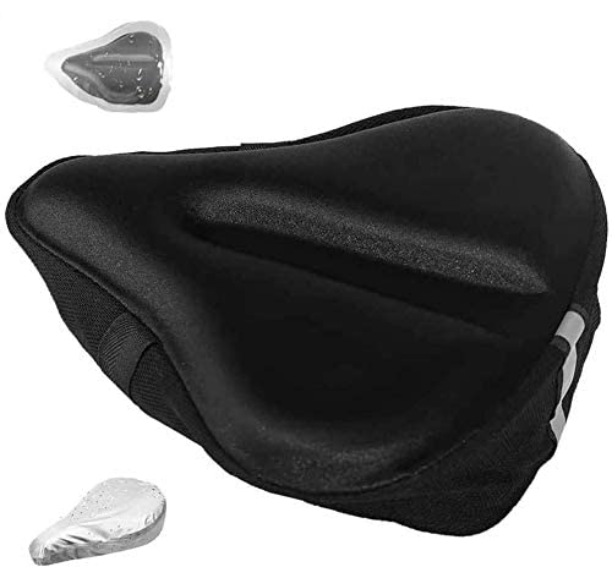 Extra-large widened bicycle silicone cushion cover thickened mountain electric car GEL seat cover shared bicycle saddle cover