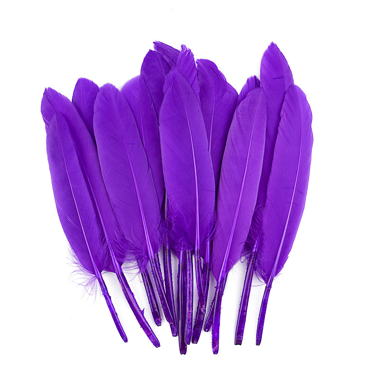 New in Stock Colorful Small Straight Knife Feather Goose Feather Early Education Enlightenment DIY Earrings Hat Cat Toy Decoration Accessories