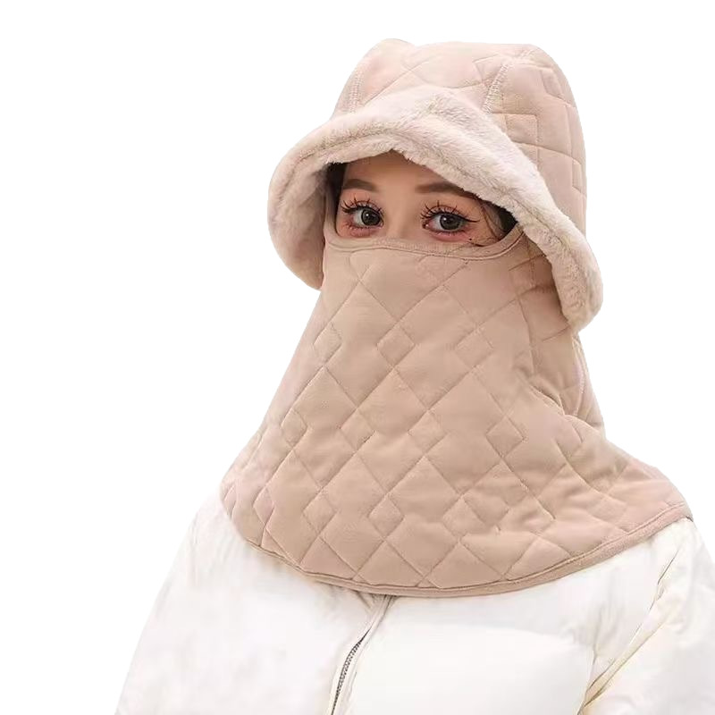 Winter Cycling Electric Bike Warm Accessory Windproof Mask Neck Gaiter Integrated Fleece Thickened Outdoor Head Cover