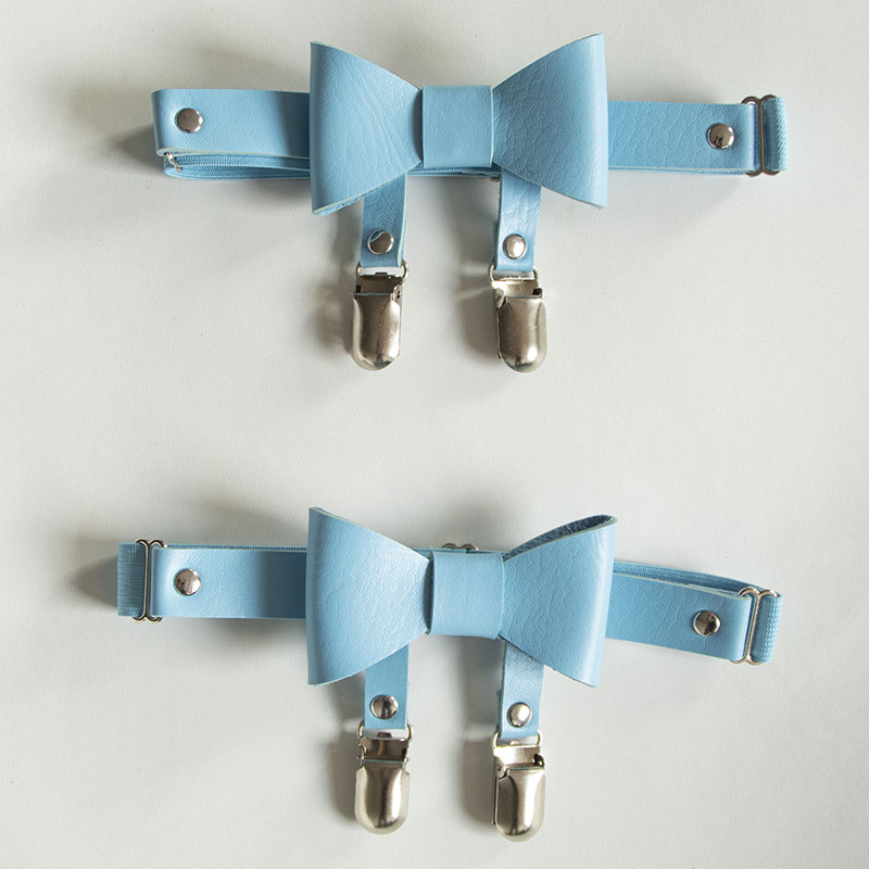 Cute Young Candy Color Bow Leg Ring Lolita Japanese Sweet Harajuku Girls Socks Leather Garter Belt