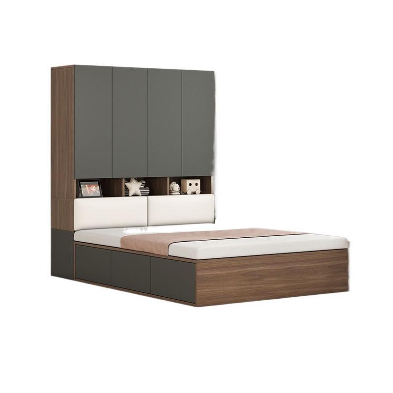 Tatami Small Apartment Bed Cabinet Integrated Wardrobe Desk Children's Bed Multi-Functional Combination Storage Bed Bedroom Cloakroom