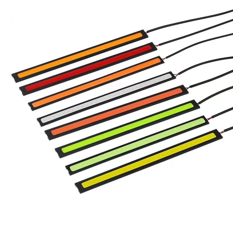 Car and Motorcycle Daytime Running Lights Cob Super Bright Car Led Daytime Lighting Driving Lights Ultra-Thin Waterproof Dc12V Decorative Lights