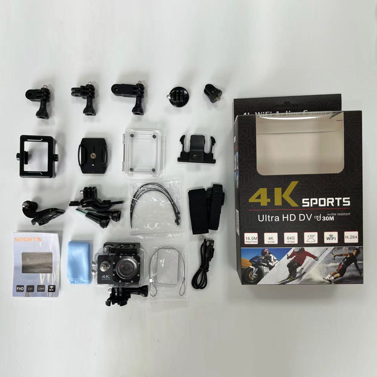 Cross-border 4K sports camera wireless WIFI can be connected to mobile phone outdoor diving camera HD waterproof riding record