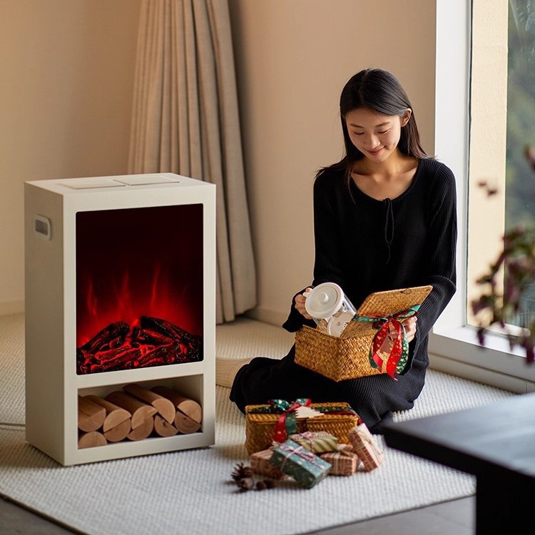 Olayks Instant Sunshine Export Nordic Warm Air Heater Electric Heater Home Simulated Flame Wood Electric Fireplace