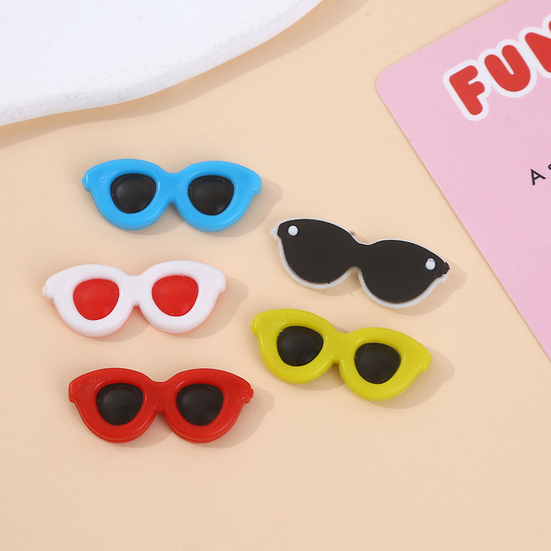 Resin Round Glasses diy Plush Toy Accessories Doll Keychain Phone Case Potted Plant Creative Materials