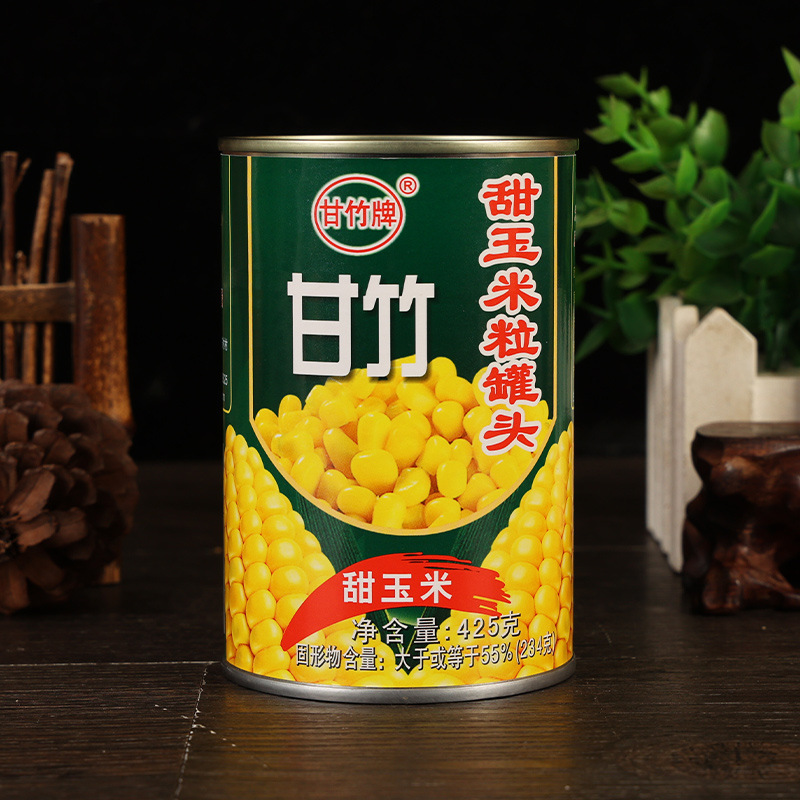 Free Shipping Canned Sweet Corn Kernels 425g Canned Ready-To-Eat Fruit Salad Gold Pine Nut Corn Kernel Raw Materials