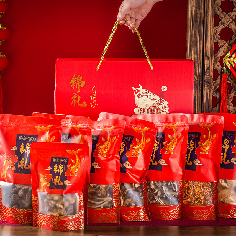 Souvenir Gift Box Yunnan Mountain Delicacies Colorful Mushroom Soup Ingredients Package Morel Dried Mushrooms Shiitake Mushroom Soup Package Health and Nutrition
