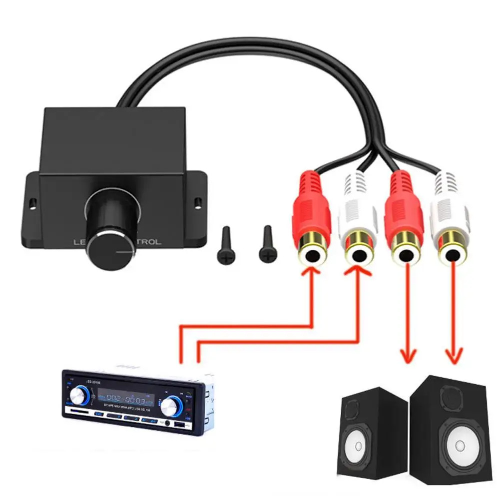 Car universal rca audio regulator/amplifier video frequency converter 2 * RCA input +2 * RCA output volume adjustment