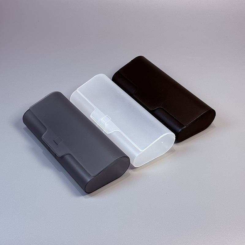 Frosted Plastic Transparent Style Glasses Box Cross-border Simple Solid Color Portable High-value Fashionable Storage Glasses Box