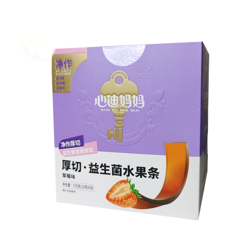 Xindi Mama Children's Snack Fruit Strips Fruit Bars Apple Blueberry Strawberry Passion Fruit Flavor Probiotics
