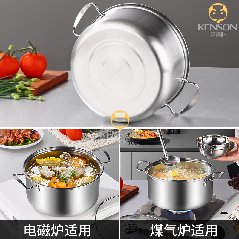 Stainless Steel Soup Pot Soup Bowl Combination Gift suit Kitchen Pot Set of Six Set of Opening Activity Pot Gift