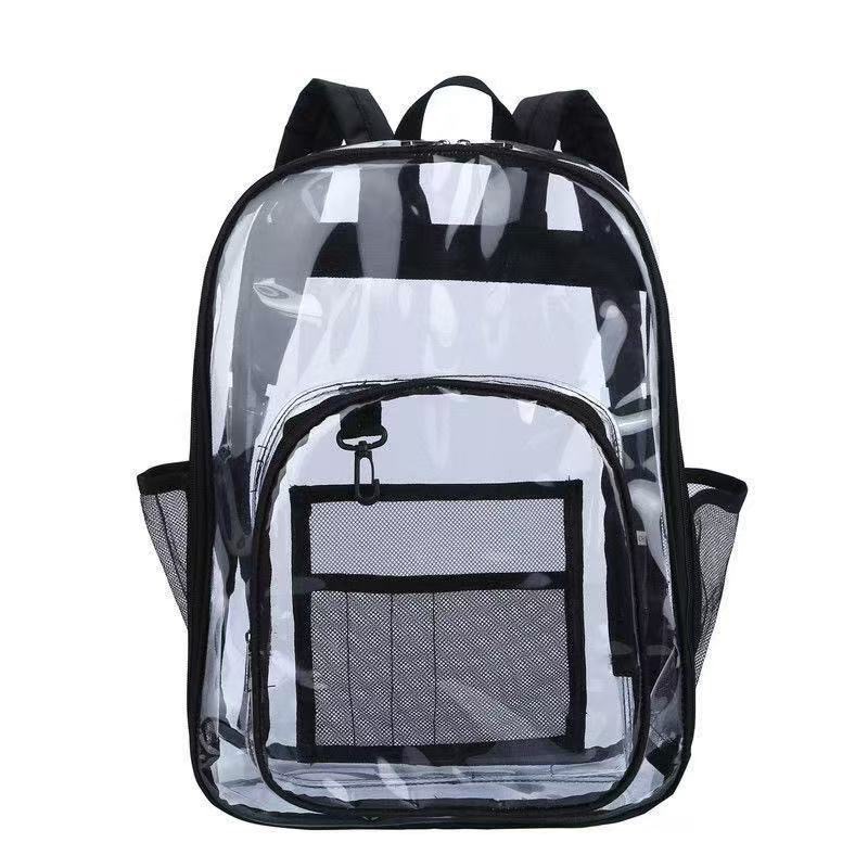 Transparent Backpack, Wear-Resistant Pvc School Bag, Ins Style Portable Backpack for Primary and Secondary School Students, Large Capacity Travel Backpack