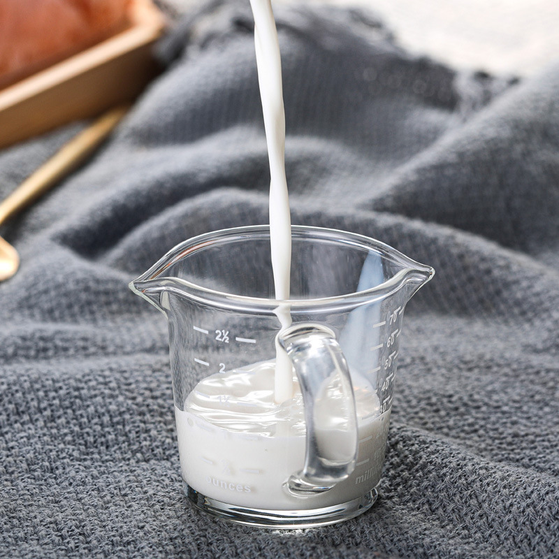 Borosilicate glass double mouth Milk Cup mini transparent thickened double-sided scale ounce cup extraction Cup coffee cup