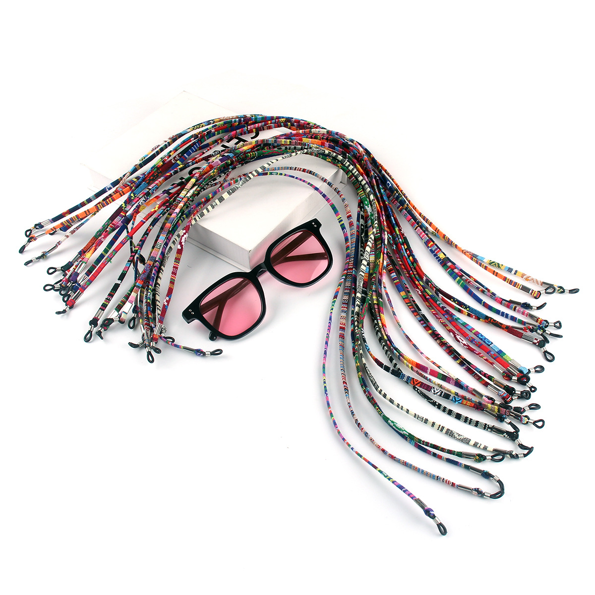 Amazon Cross-border Hot Bohemian Style Glasses Lanyard Glasses Chain Glasses with Ethnic Style Glasses Anti-drop Rope