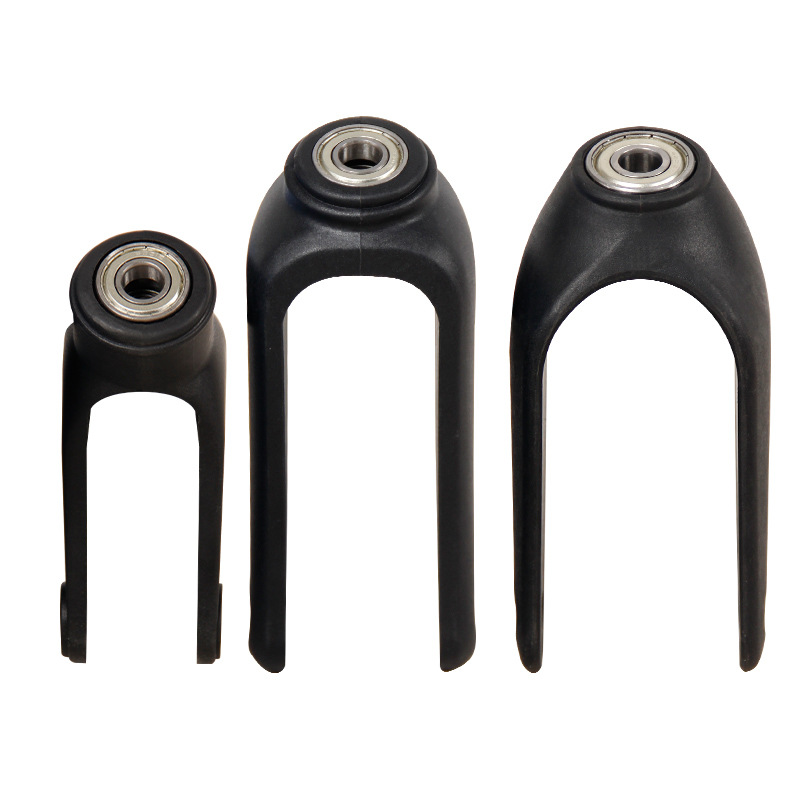 Manual wheelchair accessories Daquan plastic front fork tire universal wheel solid wheel 6 inch 7 inch 8 inch small wheel front wheel