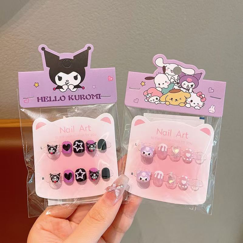 Наклейки на ногти с мультяшной Куromi для девочек, водонепроницаемые, долговечные, новые самоклеящиеся наклейки для ногтей