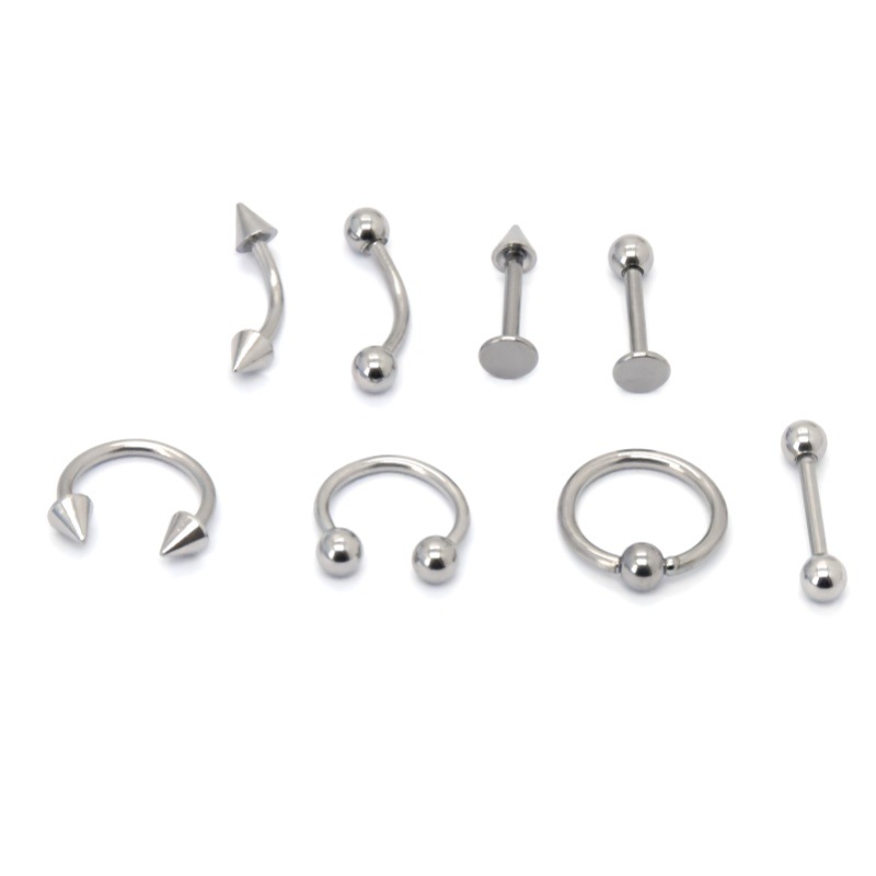 Factory direct cross-border Europe and the United States simple nose ring stainless steel nose ring stud earrings human body piercing earrings manufacturers wholesale