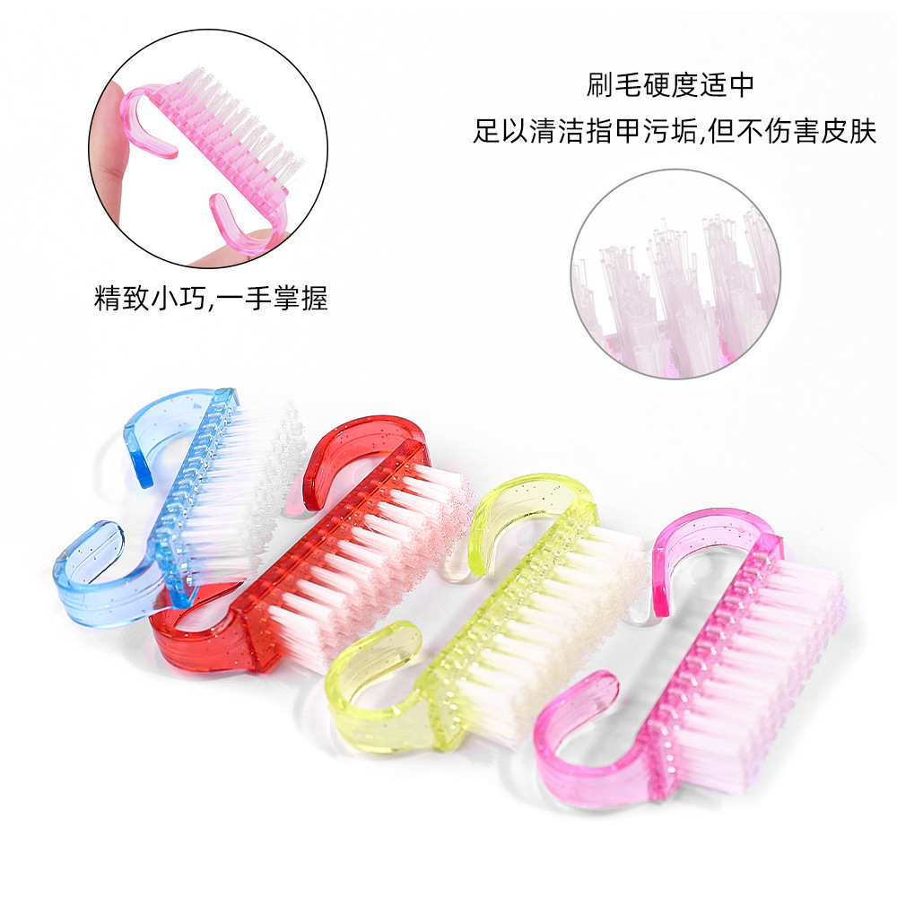 Nail art cleaning tools horn brush translucent nail brush hard dust brush small size horn brush to remove dust